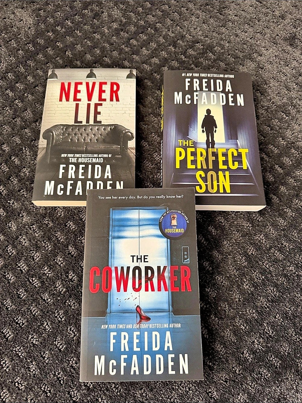 Freida McFadden Thriller Paperback Bundle (Never Lie, The Coworker, The Perfect